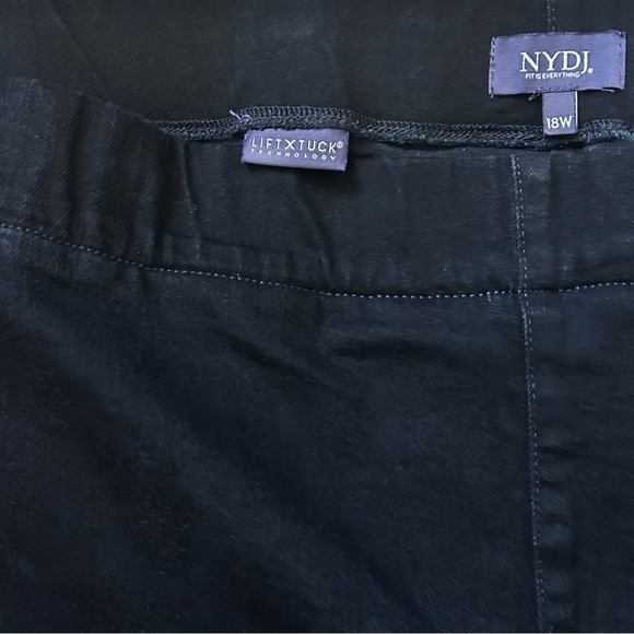 NYDJ Black Stretch Slimming Denim Jeans Tummy Control High Rise Plus size Pants - Picture 9 of 10